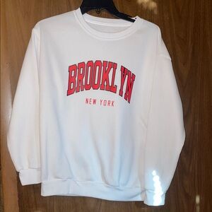 White Brooklyn New York Sweatshirt
